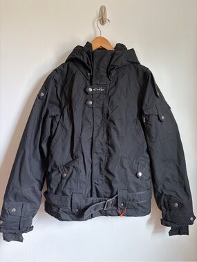 ICON Men's Black Ski Snowboard Jacket with Hood